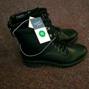 Bridget Combat Boots (Memory Foam), Color: Black, Size: 10